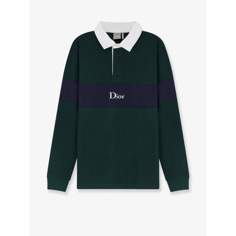 Cotton Polo Rugby with Dior embroidery