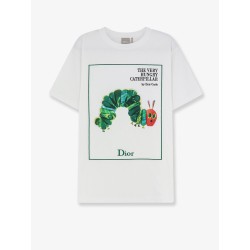 Cotton t-shirt with Book Cover print and Dior embroidery