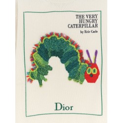 Cotton and wool sweater with Book Cover embroidery