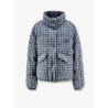 Reversible madras flannel down jacket