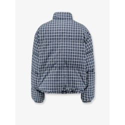 Reversible madras flannel down jacket