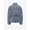 Reversible madras flannel down jacket