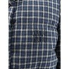 Reversible madras flannel down jacket