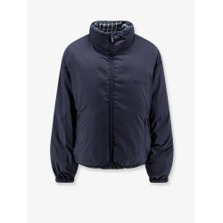 Reversible madras flannel down jacket