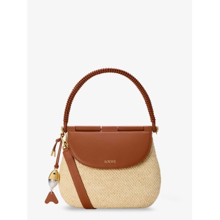 Paula's Ibiza Raffia and Leather Pescador crossbody bag