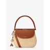 Paula's Ibiza Raffia and Leather Pescador crossbody bag