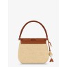 Paula's Ibiza Raffia and Leather Pescador crossbody bag