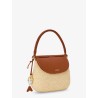 Paula's Ibiza Raffia and Leather Pescador crossbody bag
