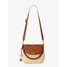 Paula's Ibiza Raffia and Leather Pescador crossbody bag
