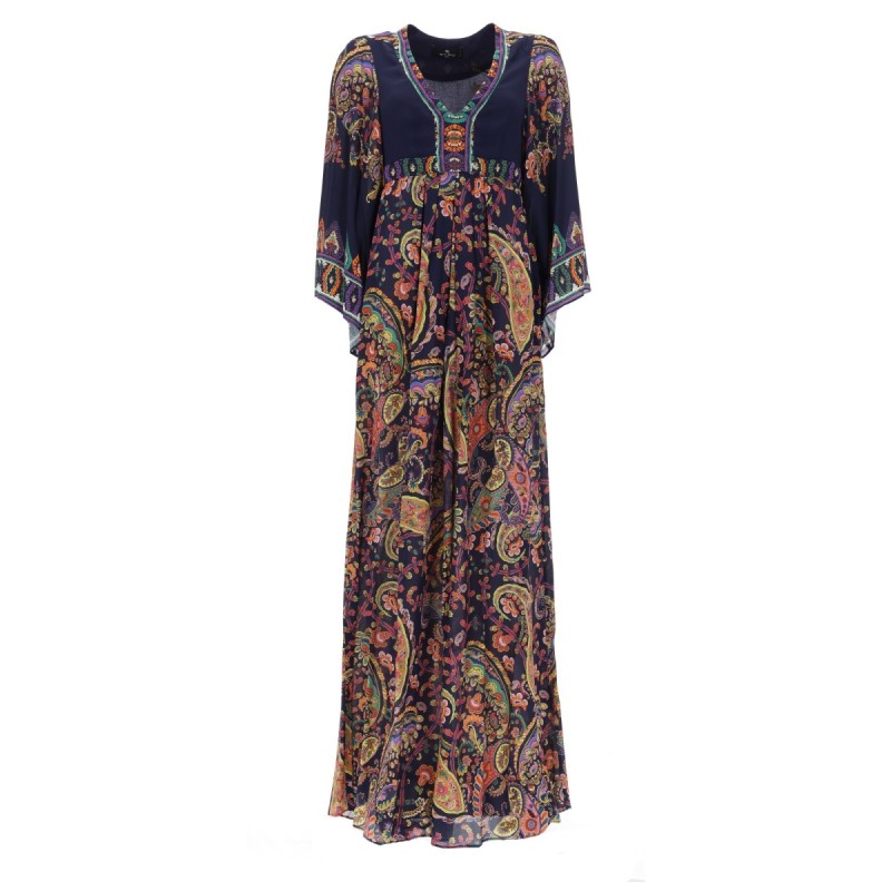 ABITO LUNGO CON STAMPA "PAISLEY"