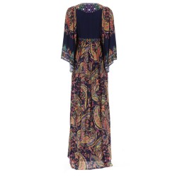 ABITO LUNGO CON STAMPA "PAISLEY"