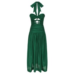 MIDI DRESS WITH KNOTS "DAYLIGHT"