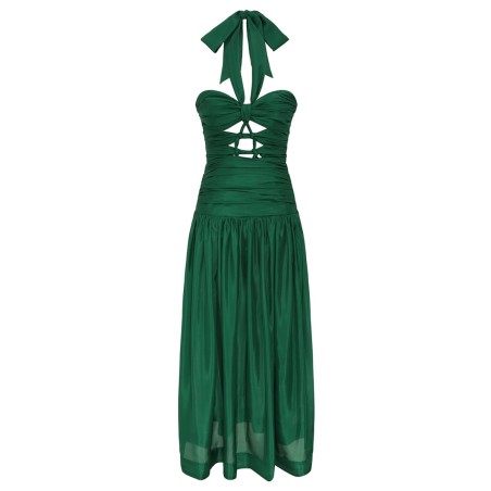 MIDI DRESS WITH KNOTS "DAYLIGHT"