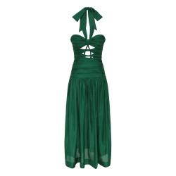 MIDI DRESS WITH KNOTS "DAYLIGHT"