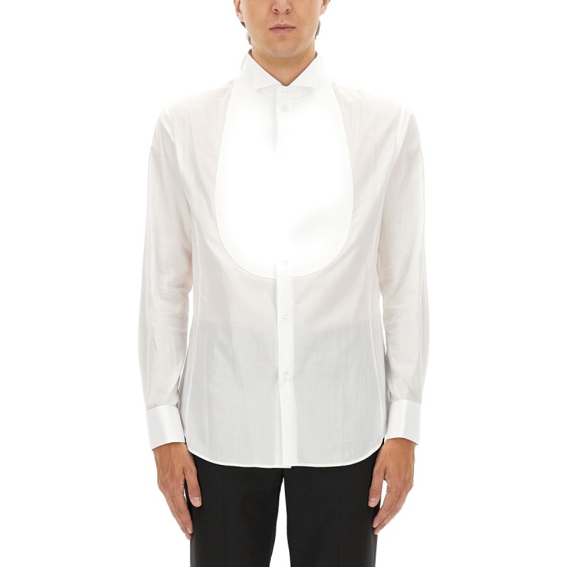 CAMICIA SMOKING IN COTONE