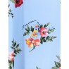 Long charmeuse dress with Mazzo di Fiori print