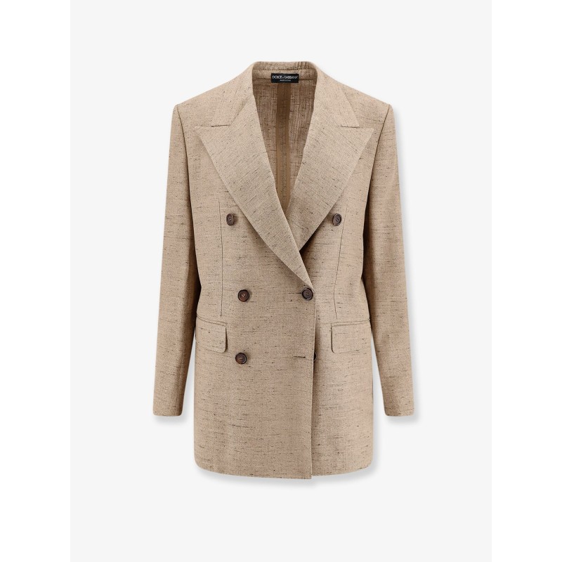 Viscose and linen blazer