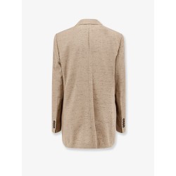 Viscose and linen blazer