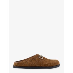 Suede sandals with all-over GG motif