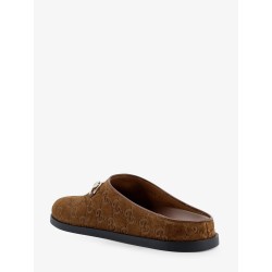 Suede sandals with all-over GG motif