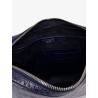 Croco print leather laptop pouch