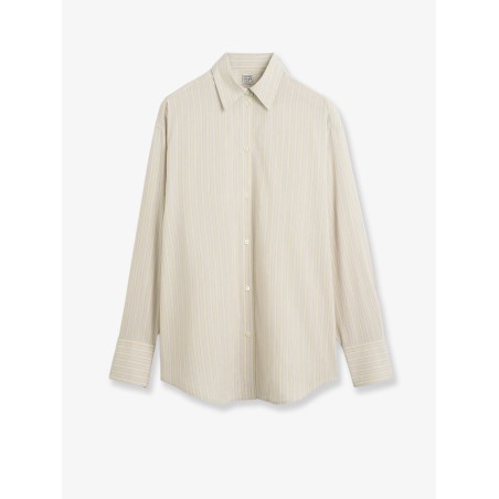 Viscose and silk blend shirt with striped pattern