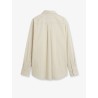 Viscose and silk blend shirt with striped pattern