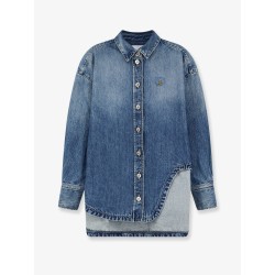 Bomber blue denim shirt
