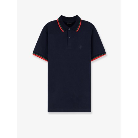 Cotton polo shirt with embroidered logo on the front