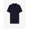 Cotton polo shirt with embroidered logo on the front