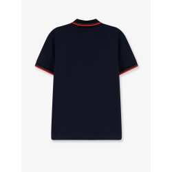 Cotton polo shirt with embroidered logo on the front