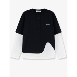 Cotton T-shirt with embroidered logo on the front