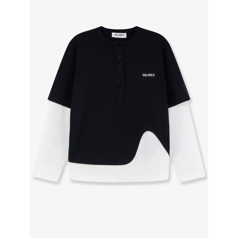 Cotton T-shirt with embroidered logo on the front