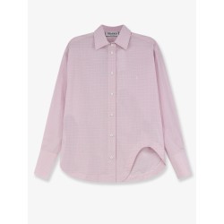 Cotton shirt with front embroidered logo