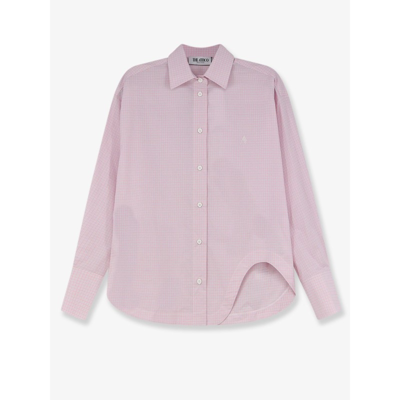 Cotton shirt with front embroidered logo