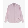 Cotton shirt with front embroidered logo