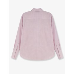 Cotton shirt with front embroidered logo