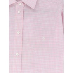 Cotton shirt with front embroidered logo