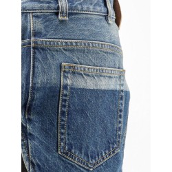 Blue denim mini skirt