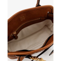 Aventure leather handbag with embossed lettering logo