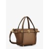 T Signature Leather Shopping Bag