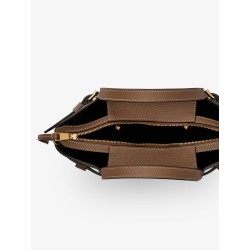 T Signature Leather Shopping Bag