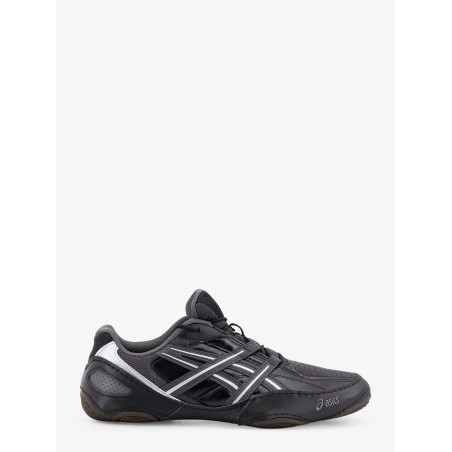 Hypersync mesh and leather sneakers with embroidered logo