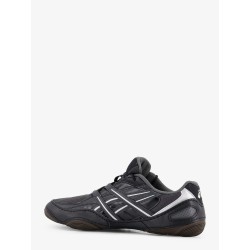Hypersync mesh and leather sneakers with embroidered logo