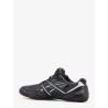 Hypersync mesh and leather sneakers with embroidered logo