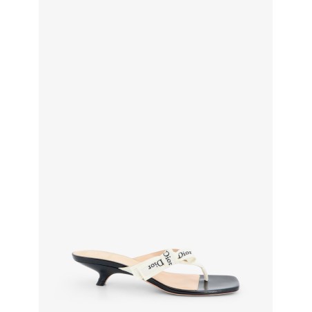 J'Adior cotton flip-flops with embroidered logo