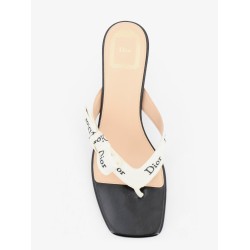 J'Adior cotton flip-flops with embroidered logo