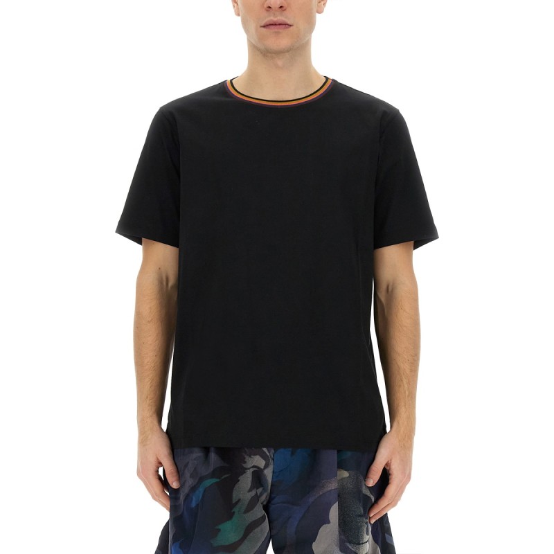 T-SHIRT CON COLLO STRIPES LOGO