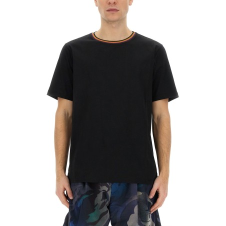 T-SHIRT CON COLLO STRIPES LOGO
