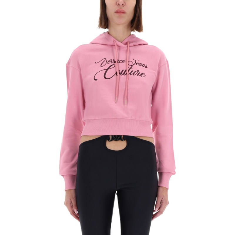 FELPA CROPPED CON LOGO